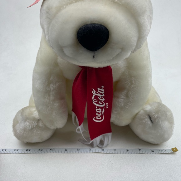 Vintage 1993 Coca Cola COKE White Polar Teddy Bear Plush Toy RARE!! - Picture 9 of 11